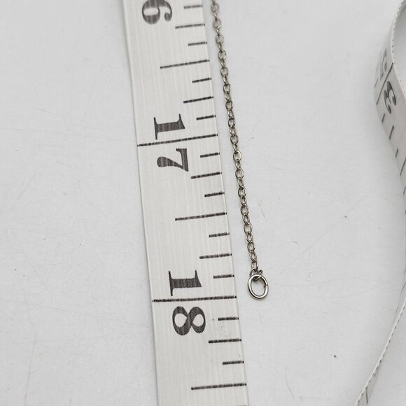 Pink Reverse Carved Intaglio Glass Pendant Necklace With Chain Pearl Accents - Picture 7 of 7